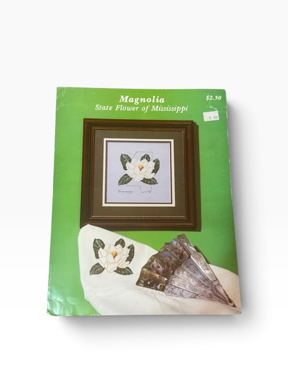 Crossstitch Needlepoint Brochure Magnolia State Flower of Mississippi Booklet